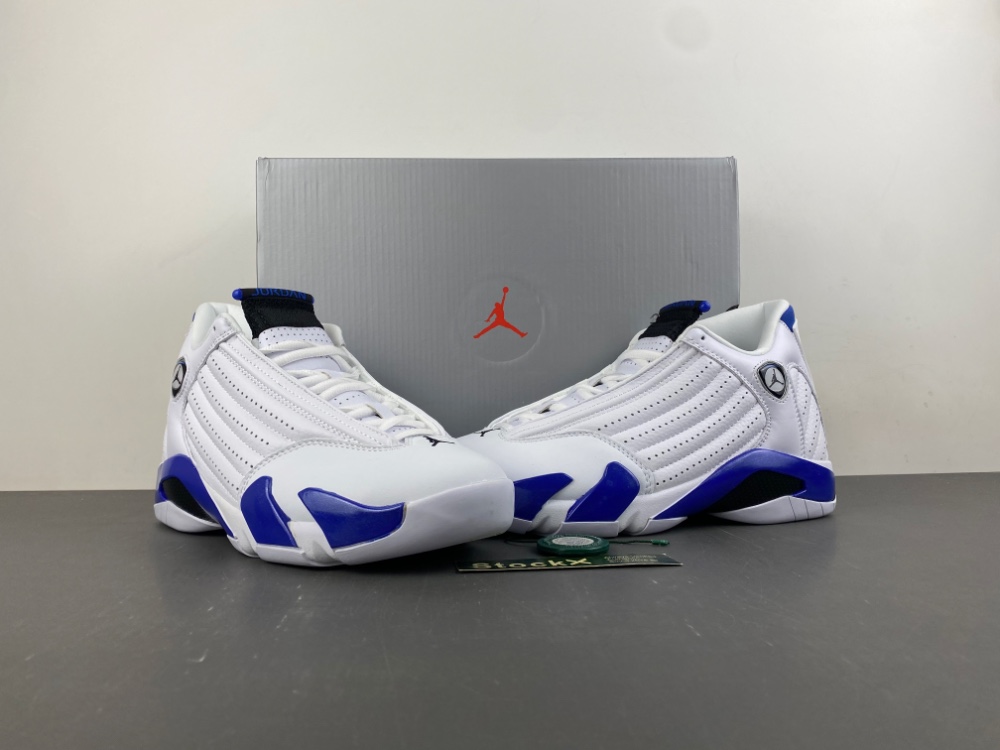 air Jordan 14 retro shoes men-white/hyper royal